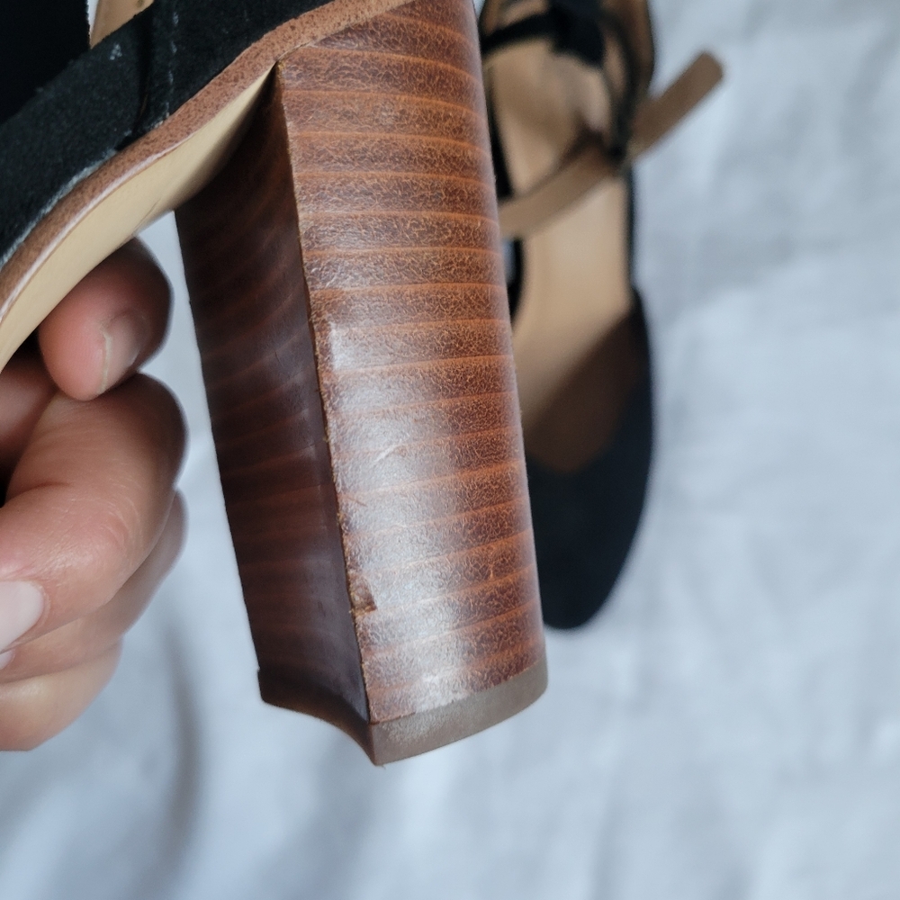 Soludos Black Velvet Collette Heels Sz 7 Bussiness Casual Career - Picture 8 of 15